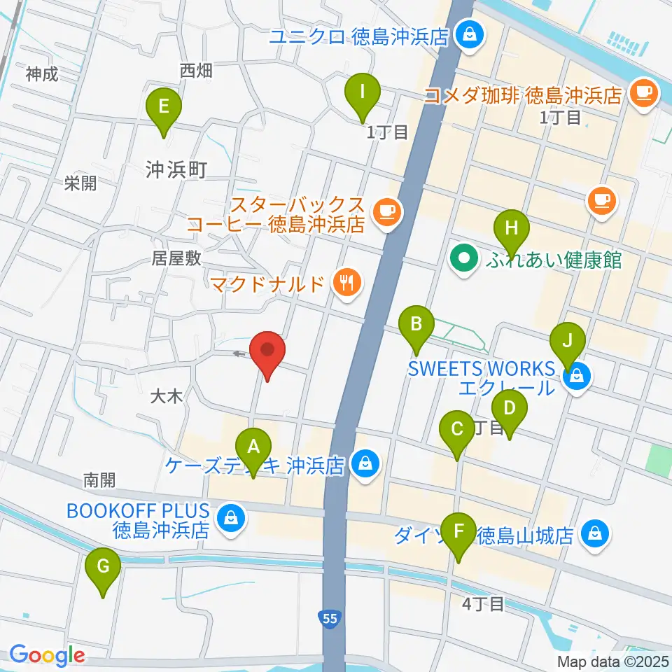 ユニスタイル沖浜周辺の駐車場・コインパーキング一覧地図