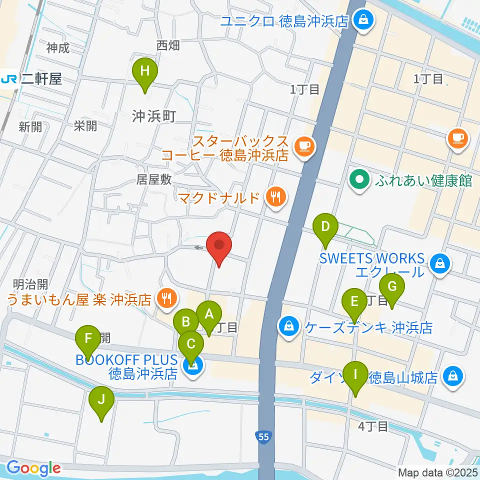 ユニスタイル沖浜周辺の駐車場・コインパーキング一覧地図