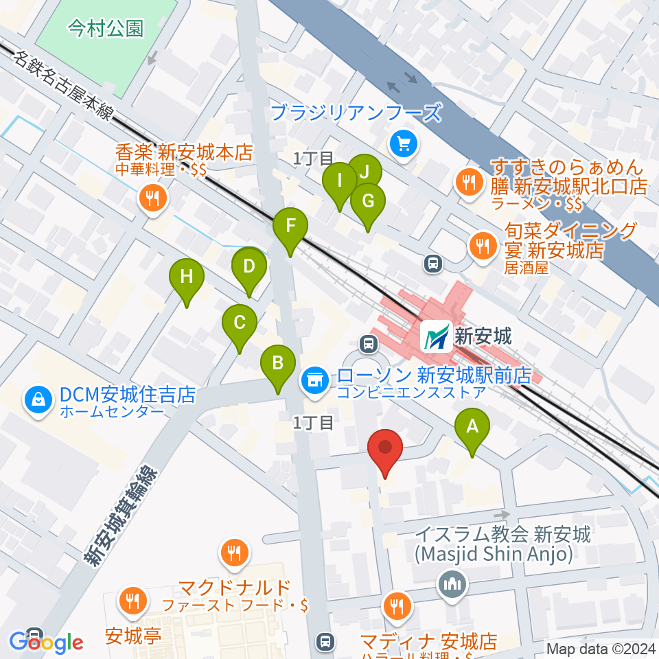 新安城RADIO CLUB周辺の駐車場・コインパーキング一覧地図