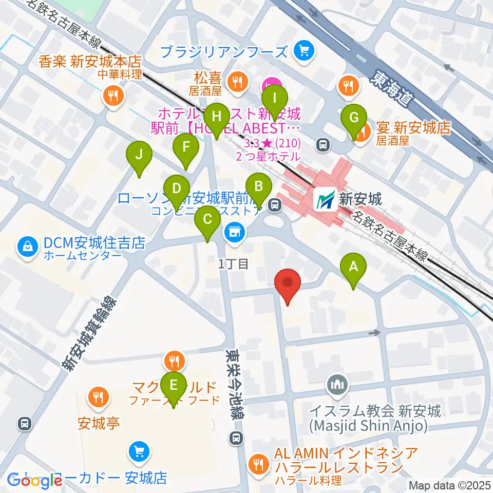 新安城RADIO CLUB周辺の駐車場・コインパーキング一覧地図