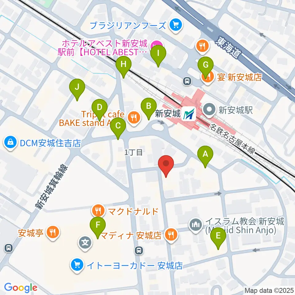 新安城RADIO CLUB周辺の駐車場・コインパーキング一覧地図
