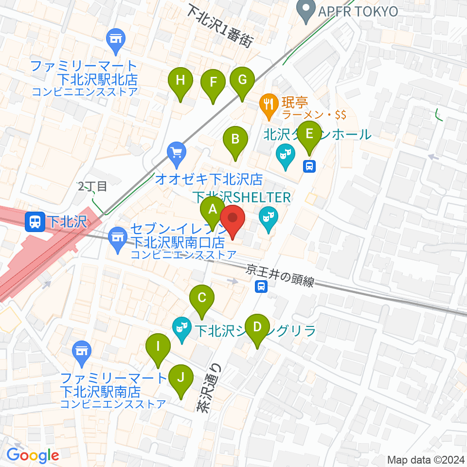 下北沢ろくでもない夜周辺の駐車場・コインパーキング一覧地図