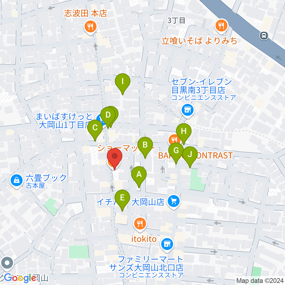 スクランブルスタジオ大岡山周辺の駐車場・コインパーキング一覧地図