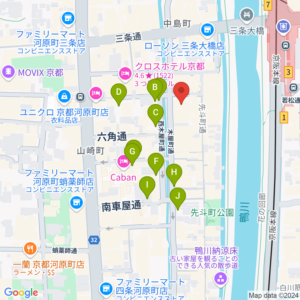 キツネ京都周辺の駐車場・コインパーキング一覧地図