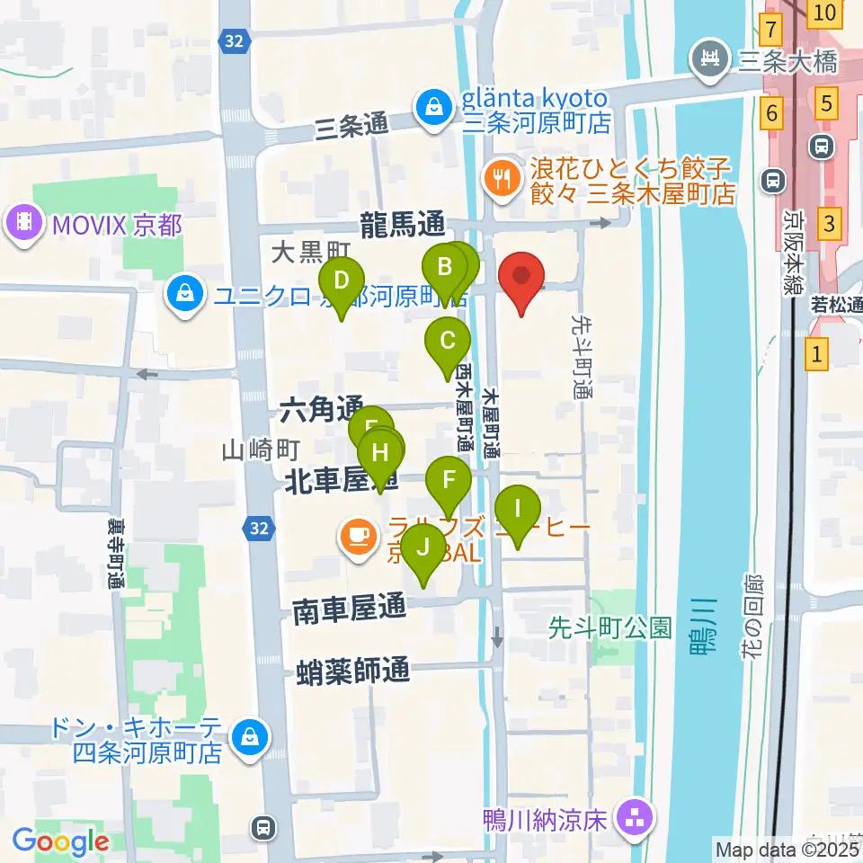 キツネ京都周辺の駐車場・コインパーキング一覧地図
