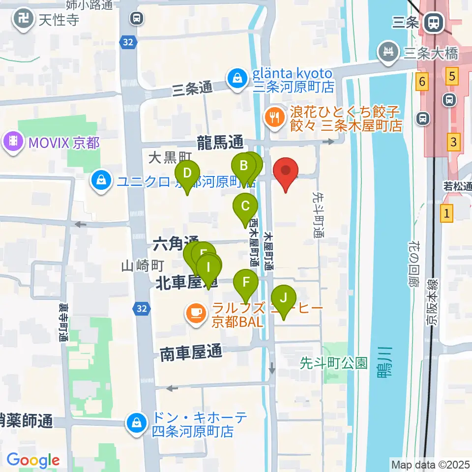 キツネ京都周辺の駐車場・コインパーキング一覧地図