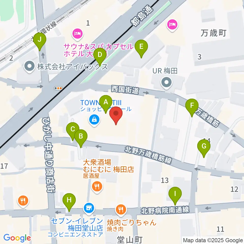 ディスクユニオン大阪店周辺の駐車場・コインパーキング一覧地図