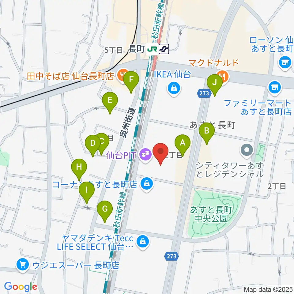 仙台PIT周辺の駐車場・コインパーキング一覧地図