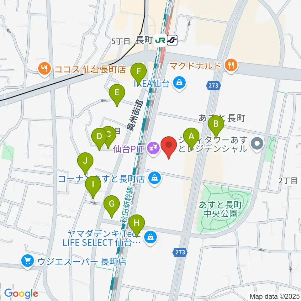 仙台PIT周辺の駐車場・コインパーキング一覧地図
