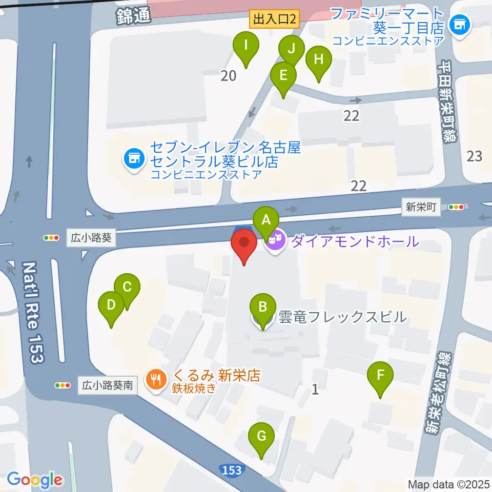 名古屋スペードボックス・ハートランド周辺の駐車場・コインパーキング一覧地図