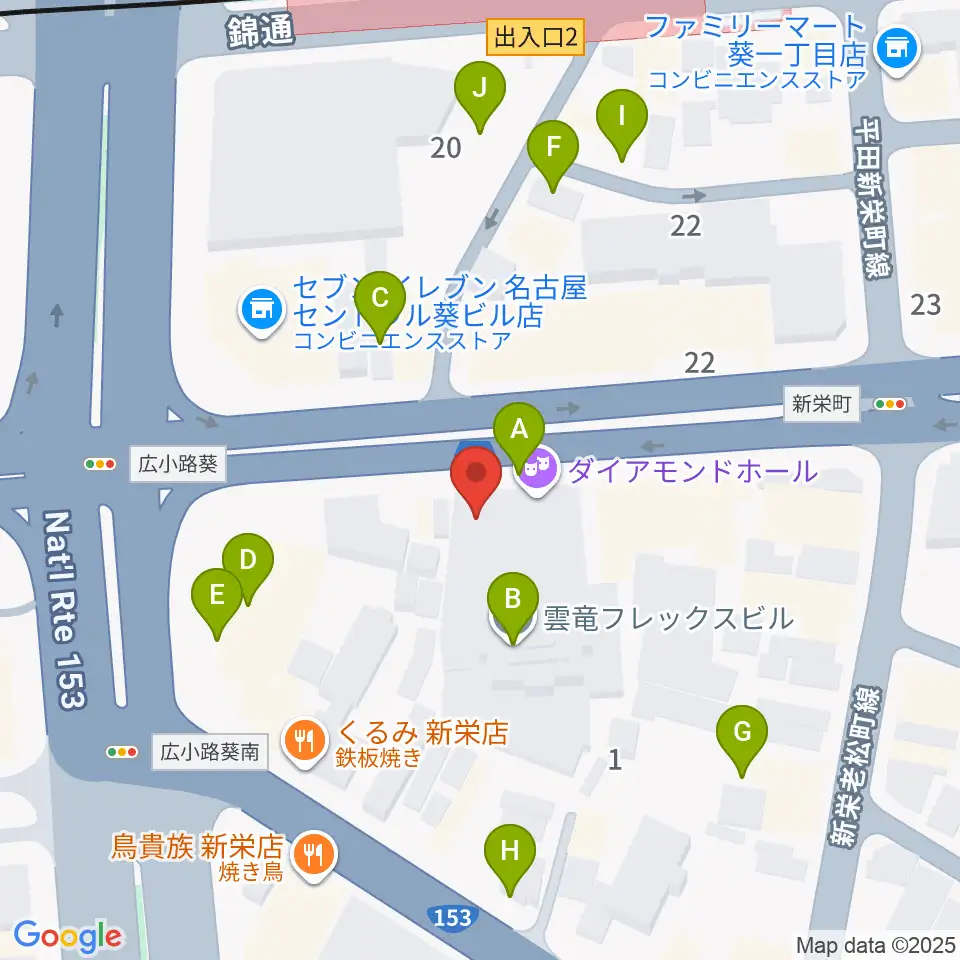 名古屋スペードボックス・ハートランド周辺の駐車場・コインパーキング一覧地図