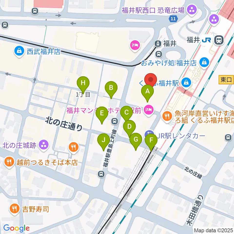 ハピリンホール・ハピテラス周辺の駐車場・コインパーキング一覧地図