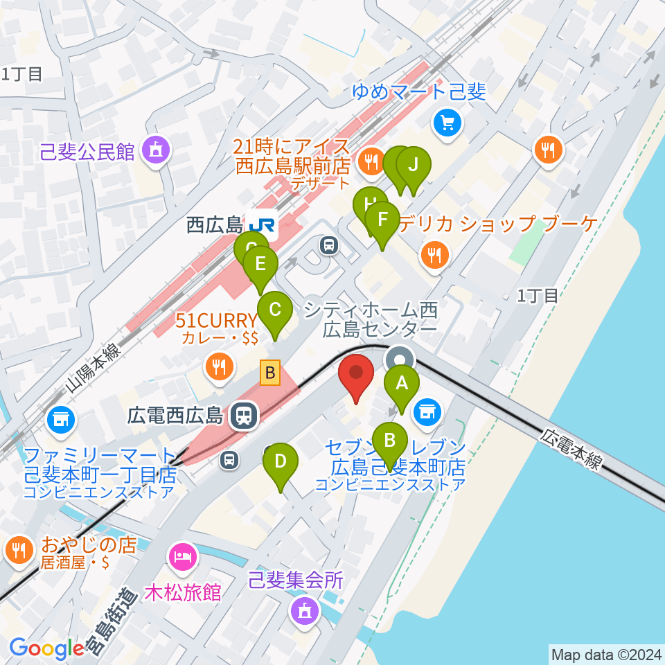 西広島ウッドストック周辺の駐車場・コインパーキング一覧地図