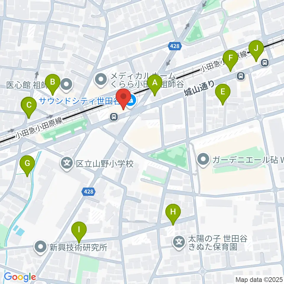 サウンド・シティ世田谷周辺の駐車場・コインパーキング一覧地図