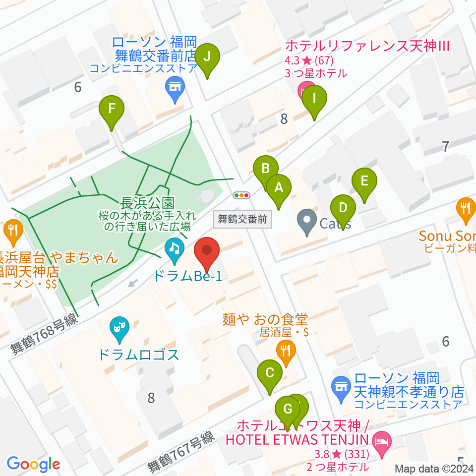 福岡ファイブペニーズ周辺の駐車場・コインパーキング一覧地図