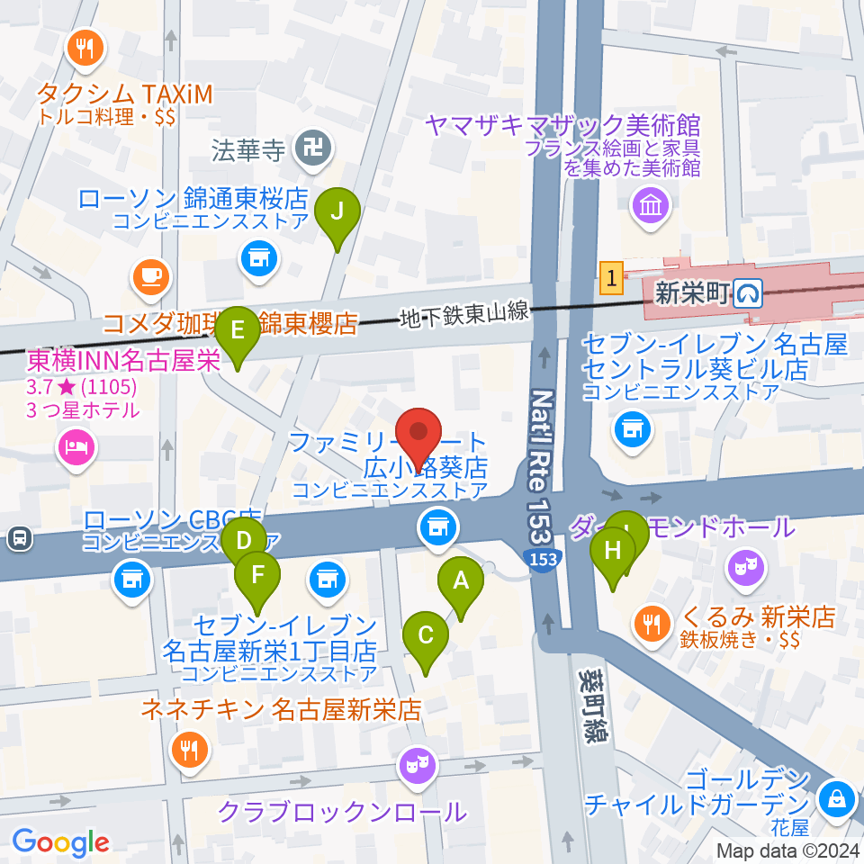 名古屋新栄sunset BLUE周辺の駐車場・コインパーキング一覧地図