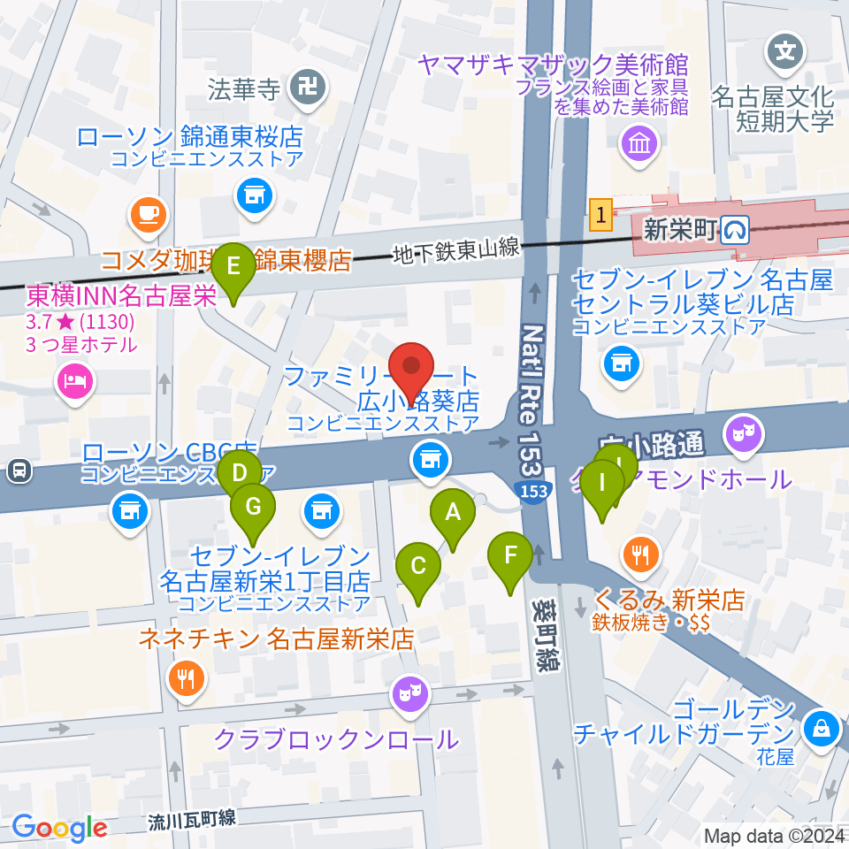 名古屋新栄sunset BLUE周辺の駐車場・コインパーキング一覧地図