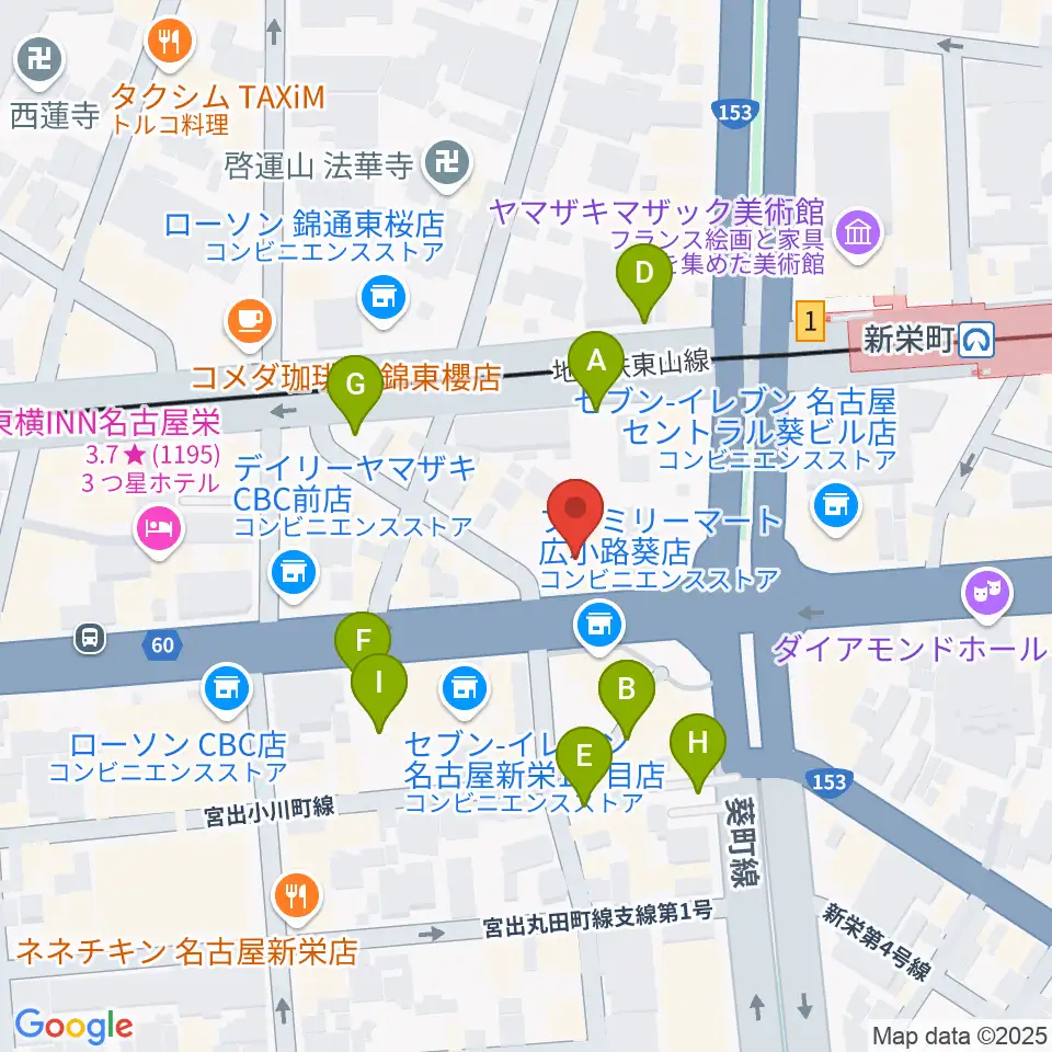 名古屋新栄sunset BLUE周辺の駐車場・コインパーキング一覧地図