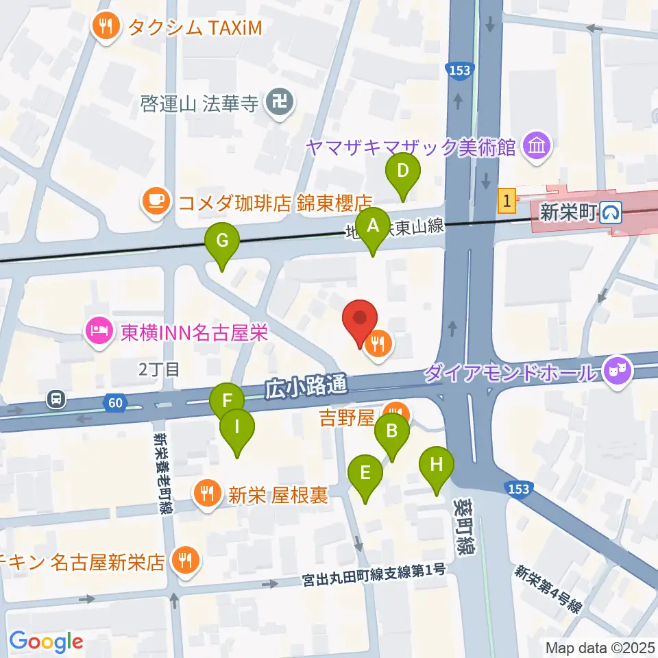 名古屋新栄sunset BLUE周辺の駐車場・コインパーキング一覧地図