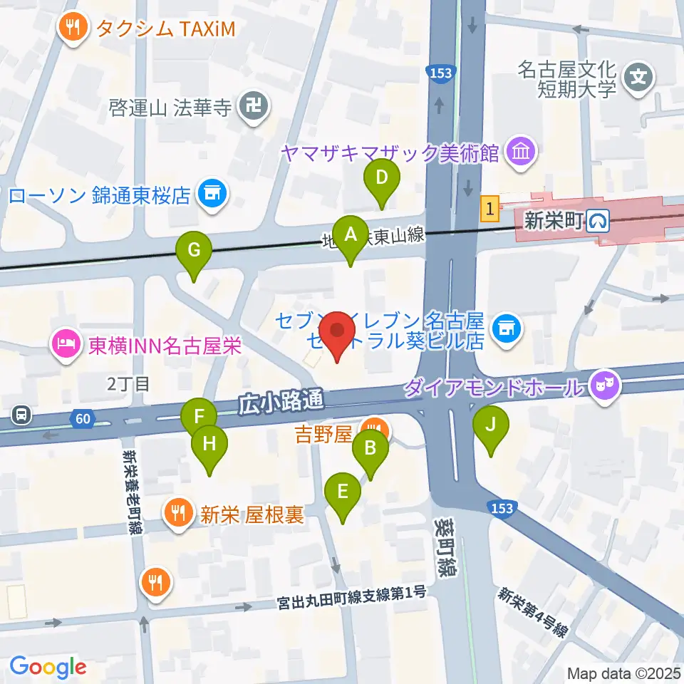 名古屋新栄sunset BLUE周辺の駐車場・コインパーキング一覧地図