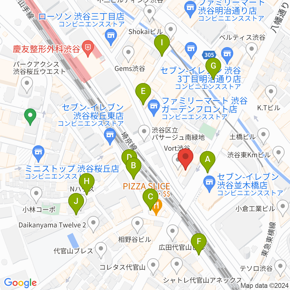 渋谷CIRCUS TOKYO周辺の駐車場・コインパーキング一覧地図