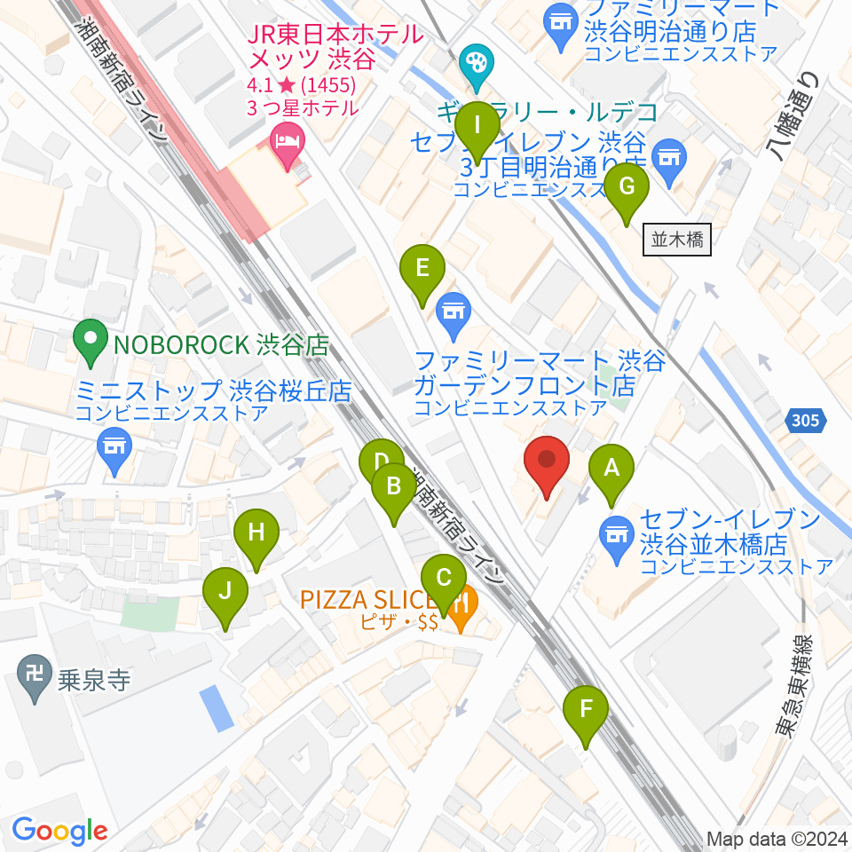 渋谷CIRCUS TOKYO周辺の駐車場・コインパーキング一覧地図