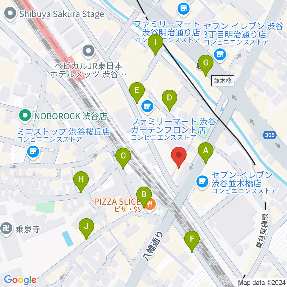 渋谷CIRCUS TOKYO周辺の駐車場・コインパーキング一覧地図