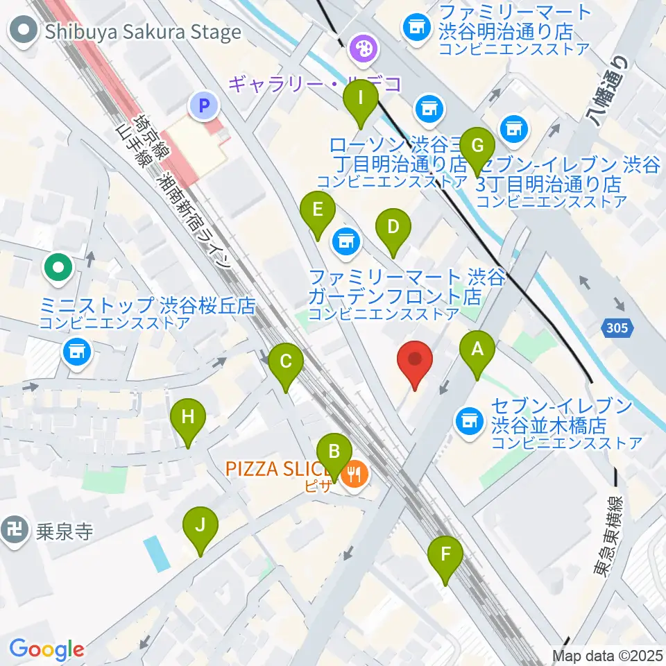 渋谷CIRCUS TOKYO周辺の駐車場・コインパーキング一覧地図