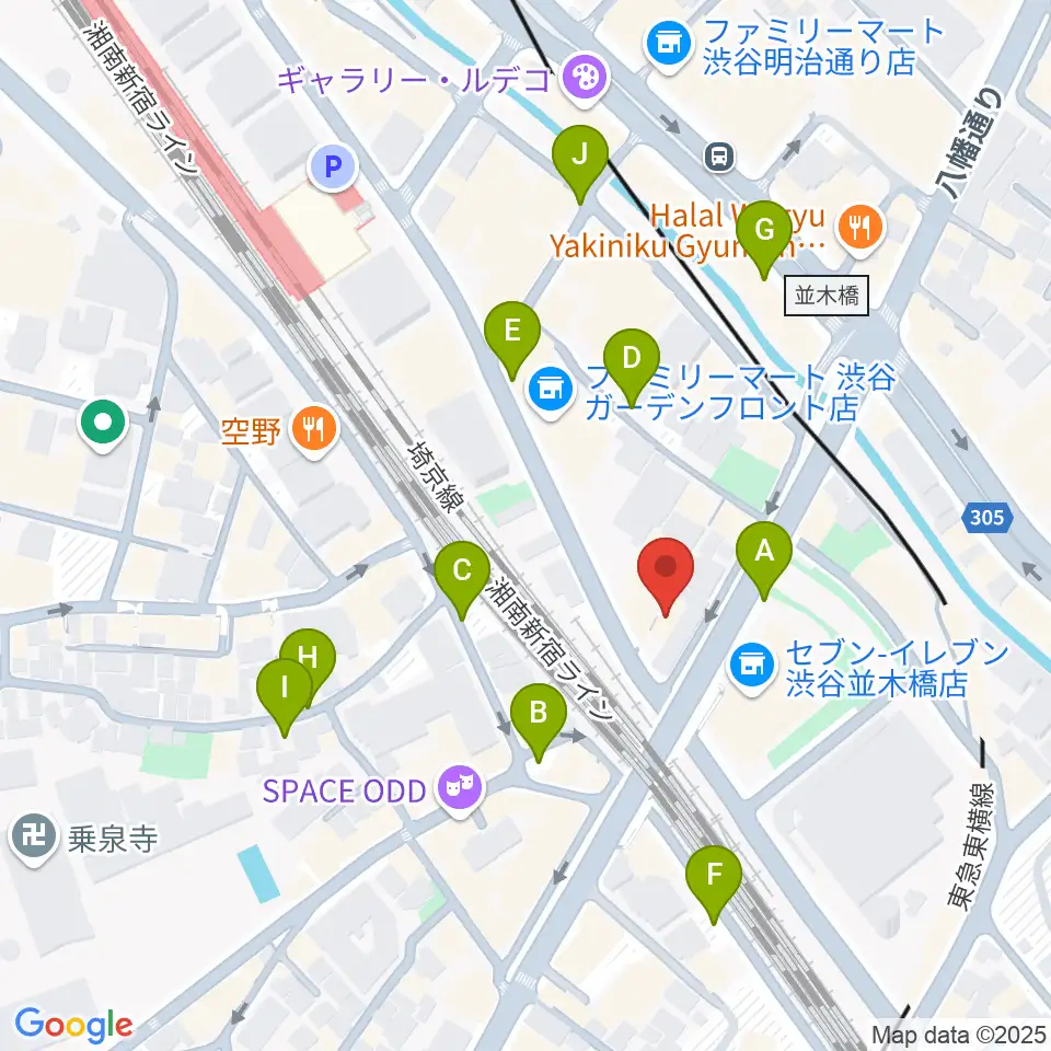 渋谷CIRCUS TOKYO周辺の駐車場・コインパーキング一覧地図