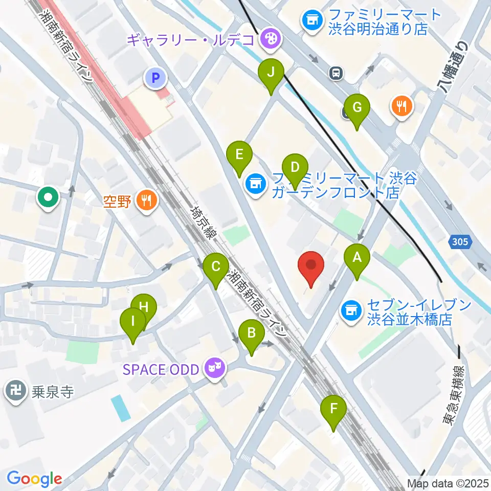 渋谷CIRCUS TOKYO周辺の駐車場・コインパーキング一覧地図