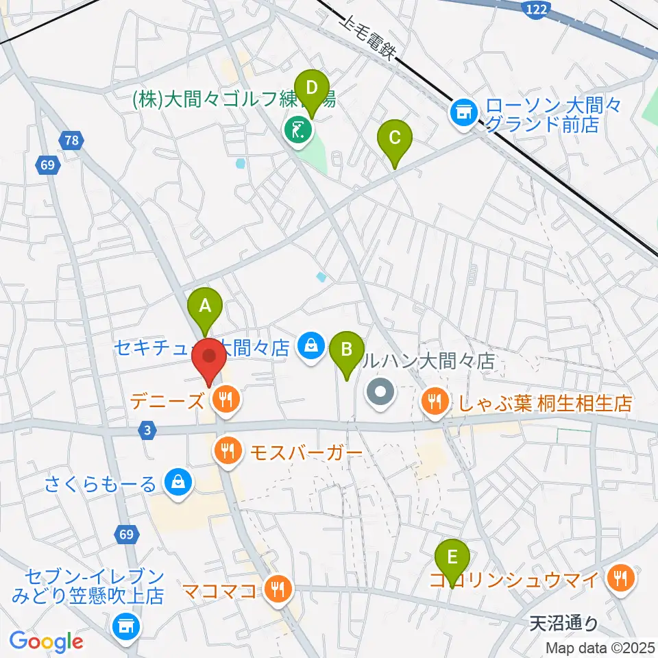 Watar Road Guitars周辺の駐車場・コインパーキング一覧地図