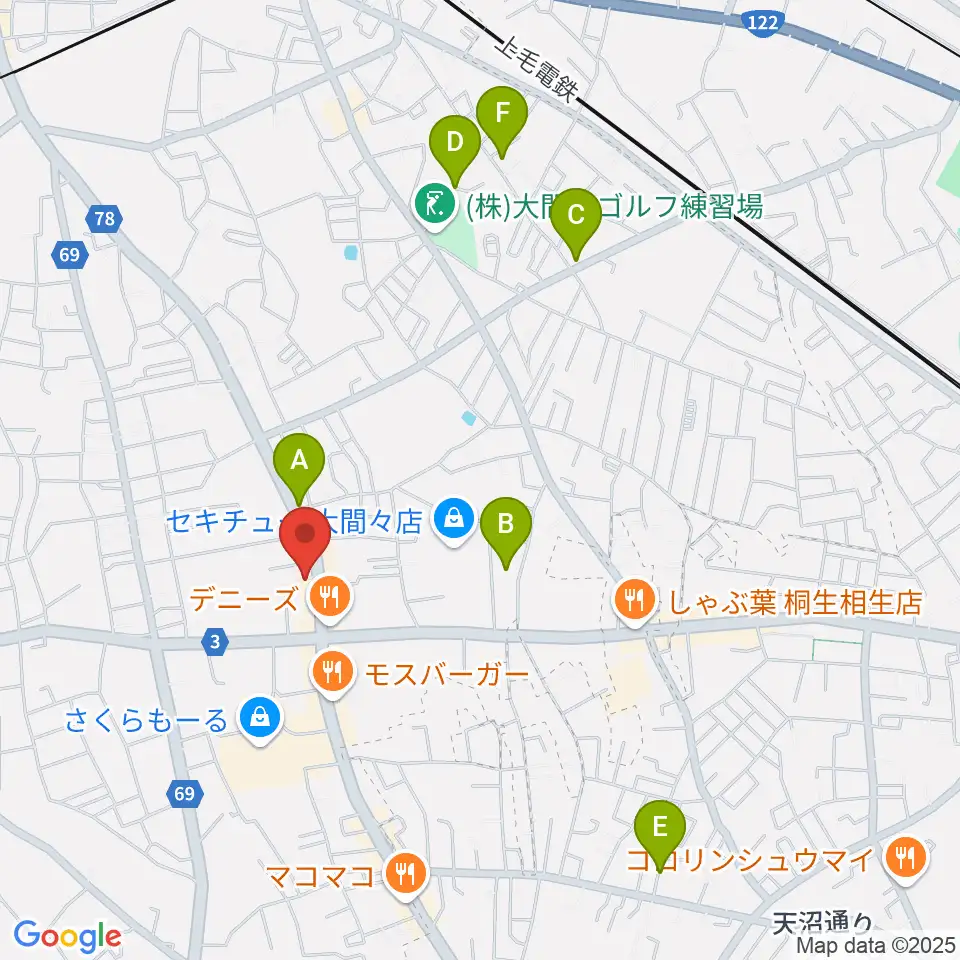 Watar Road Guitars周辺の駐車場・コインパーキング一覧地図