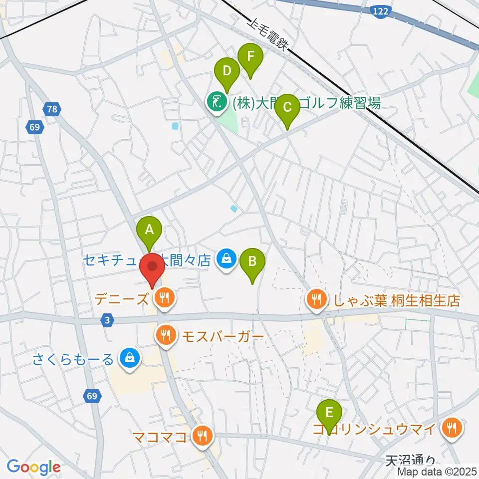 Watar Road Guitars周辺の駐車場・コインパーキング一覧地図