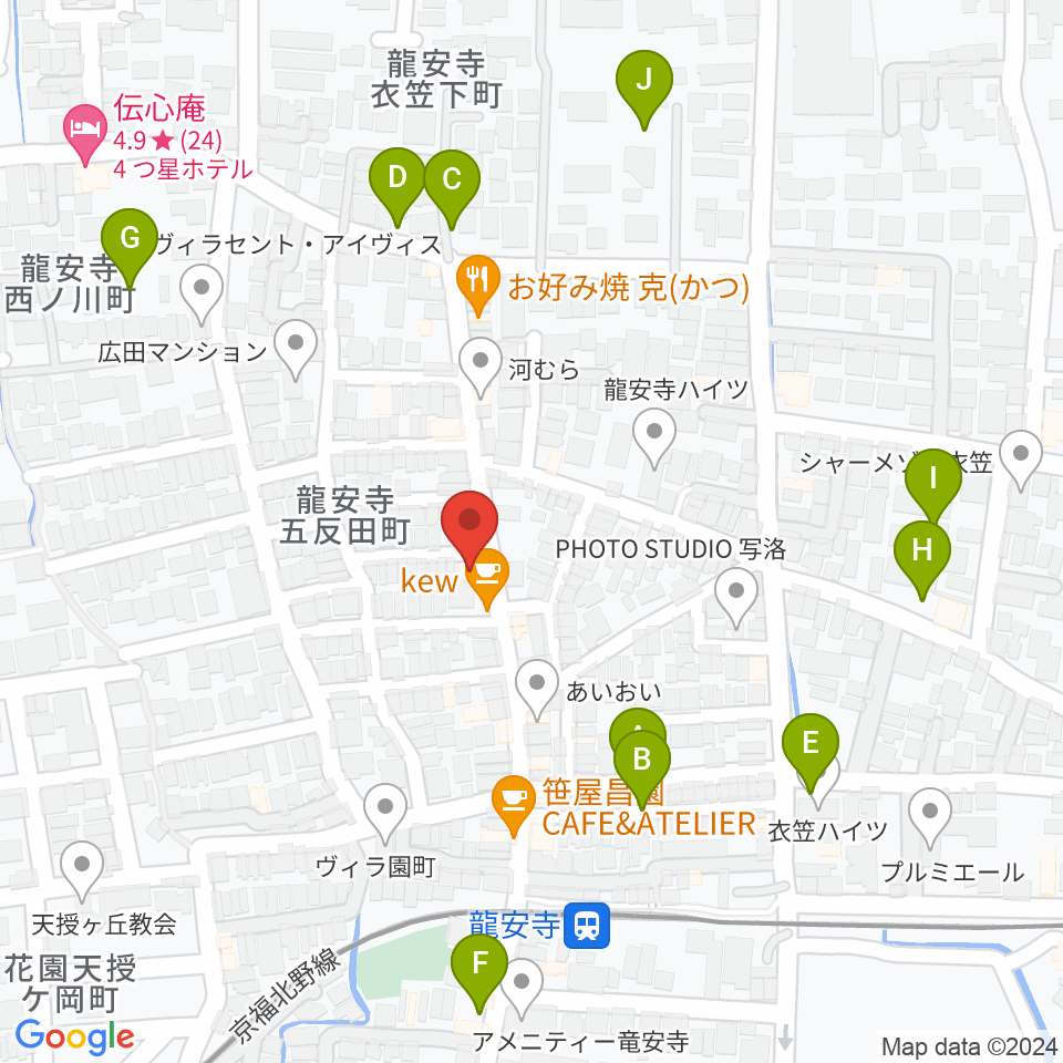 楽奏 gasso music studio周辺の駐車場・コインパーキング一覧地図