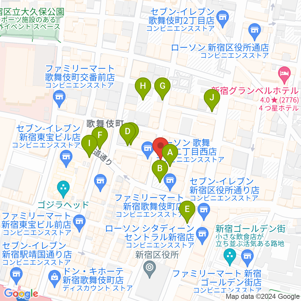 新宿club SCIENCE周辺の駐車場・コインパーキング一覧地図