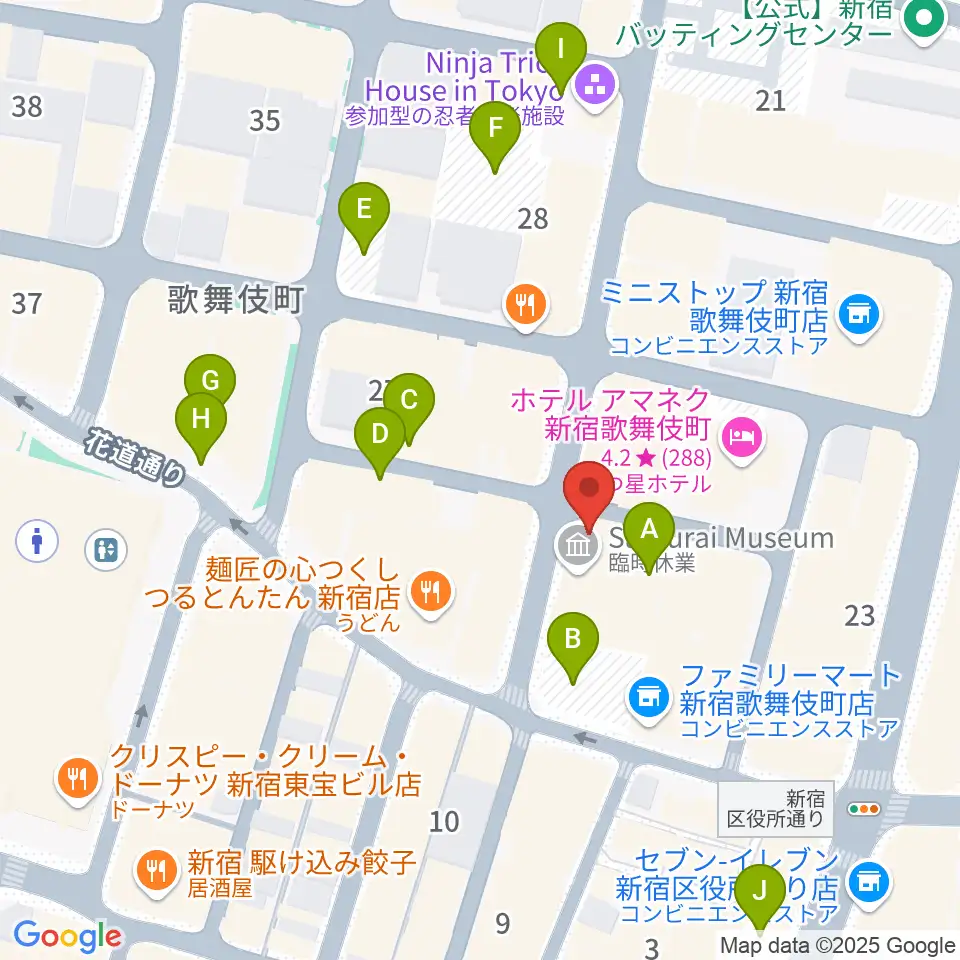新宿club SCIENCE周辺の駐車場・コインパーキング一覧地図