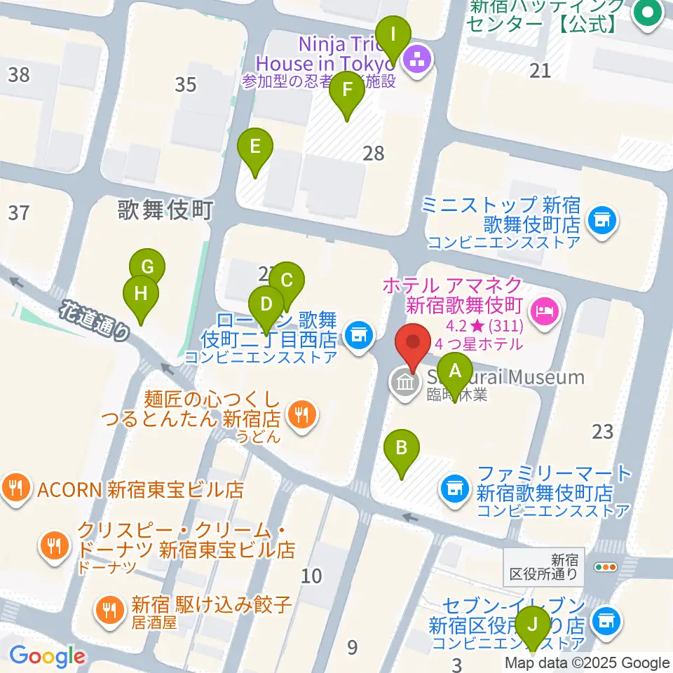 新宿club SCIENCE周辺の駐車場・コインパーキング一覧地図