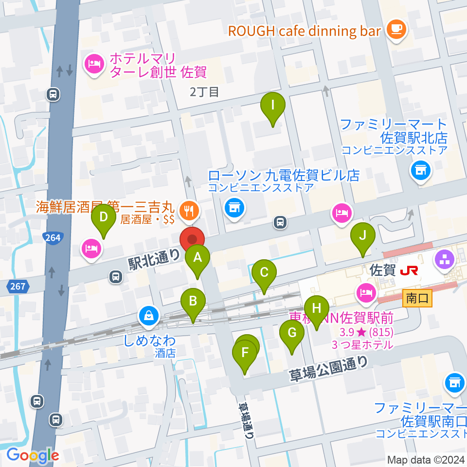 小川楽器 佐賀店周辺の駐車場・コインパーキング一覧地図