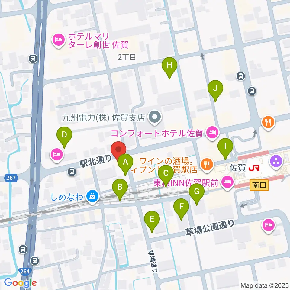 小川楽器 佐賀店周辺の駐車場・コインパーキング一覧地図