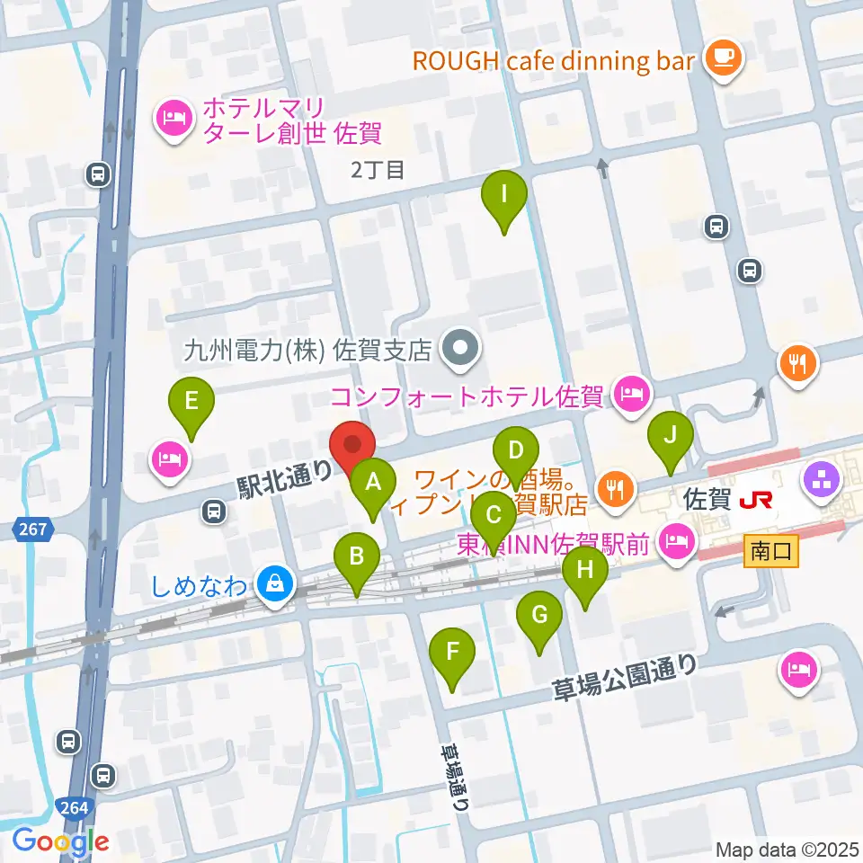 小川楽器 佐賀店周辺の駐車場・コインパーキング一覧地図