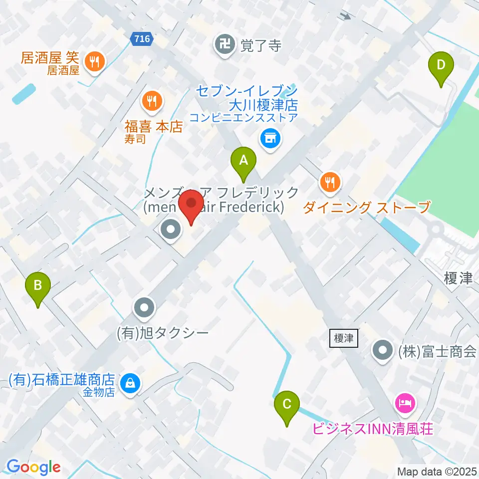 大川ヴィラ・ベルディホール周辺の駐車場・コインパーキング一覧地図
