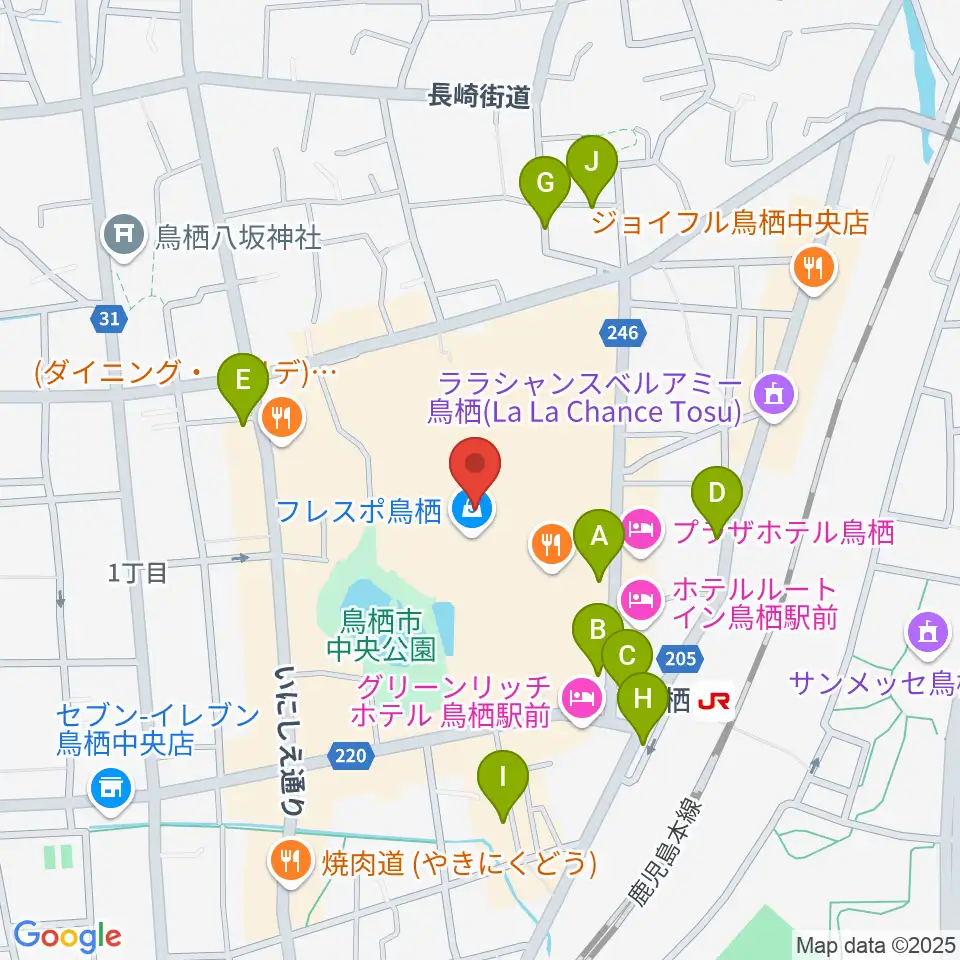 小川楽器 鳥栖店周辺の駐車場・コインパーキング一覧地図