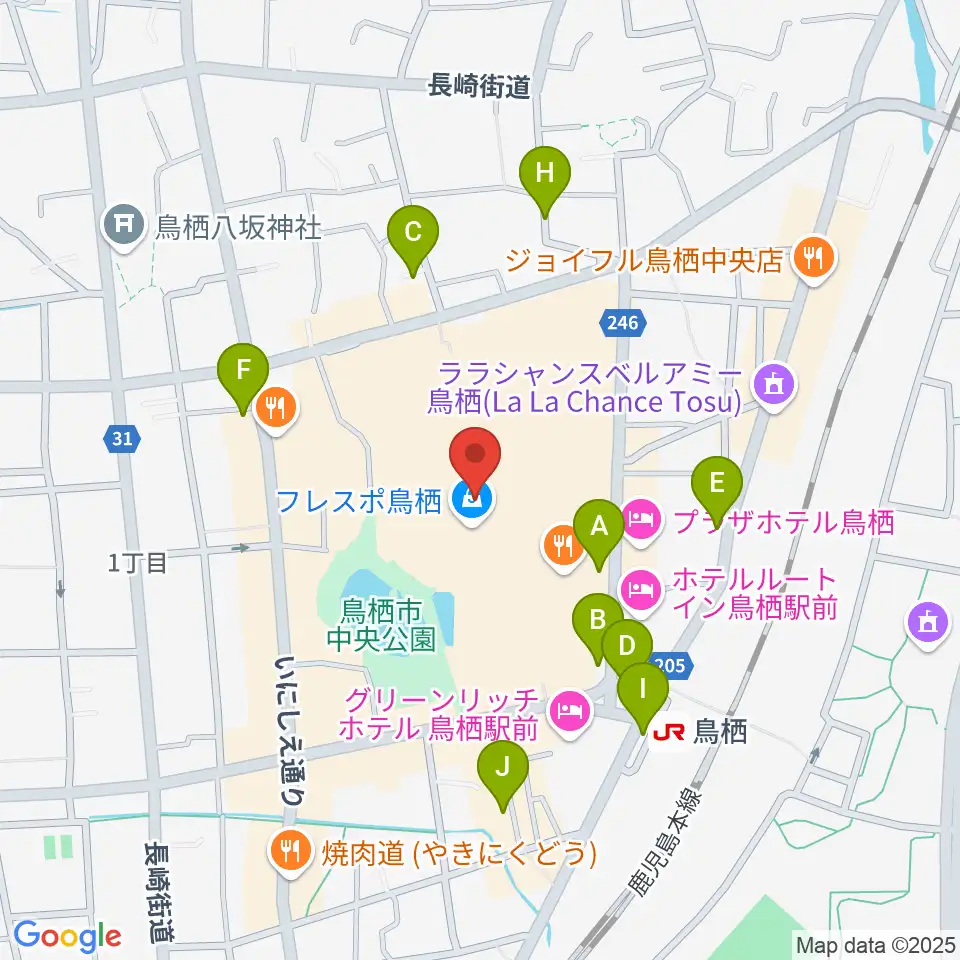 小川楽器 鳥栖店周辺の駐車場・コインパーキング一覧地図
