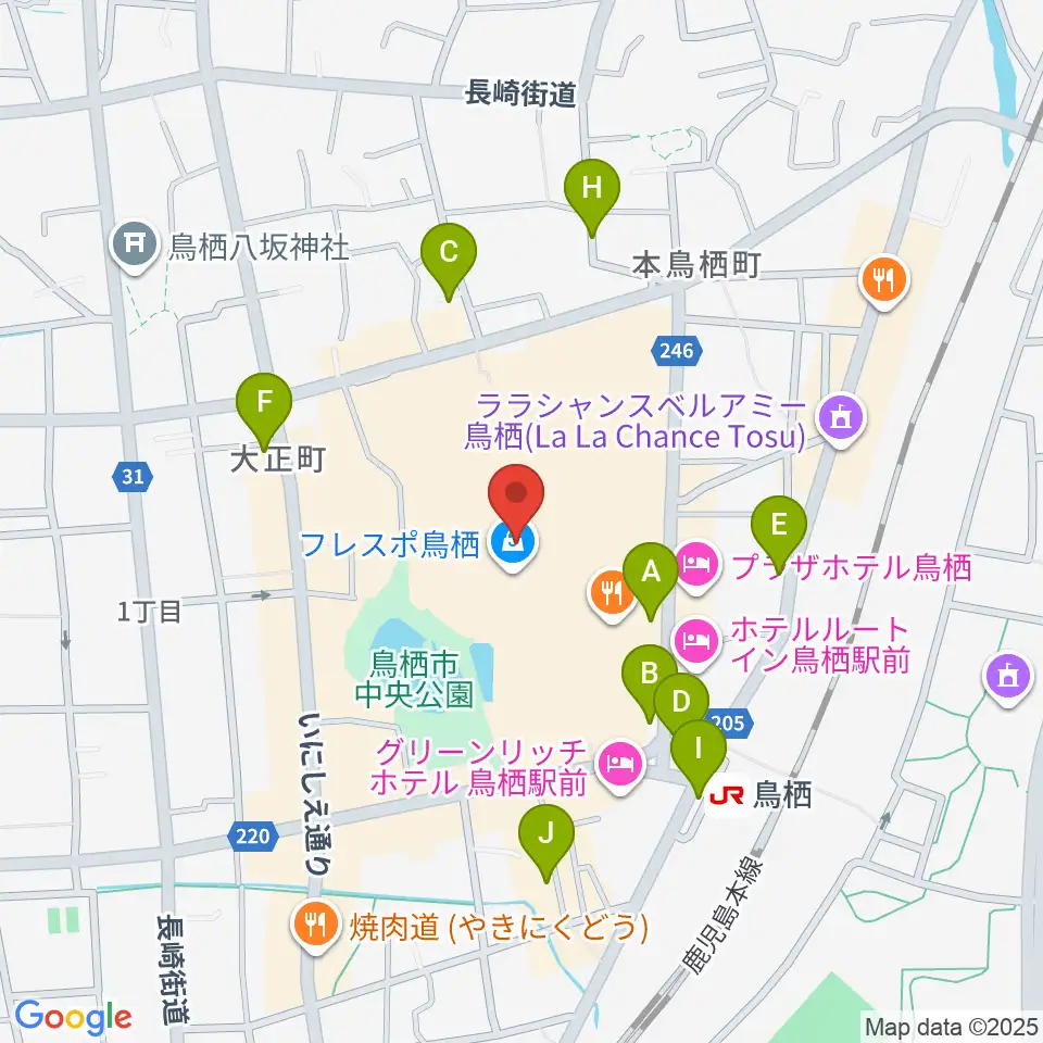 小川楽器 鳥栖店周辺の駐車場・コインパーキング一覧地図