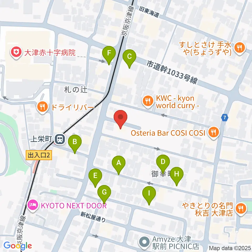 奏美ホール周辺の駐車場・コインパーキング一覧地図