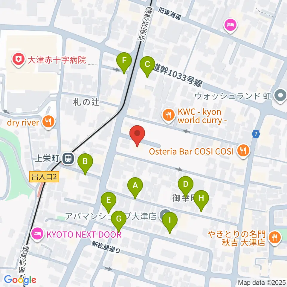 奏美ホール周辺の駐車場・コインパーキング一覧地図