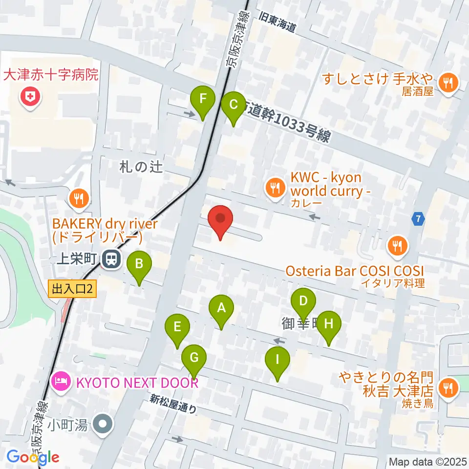 奏美ホール 防音練習室周辺の駐車場・コインパーキング一覧地図