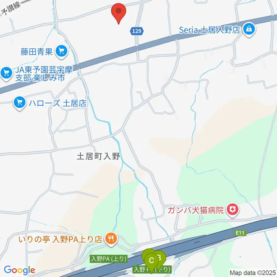 土居文化会館ユーホール周辺の駐車場・コインパーキング一覧地図