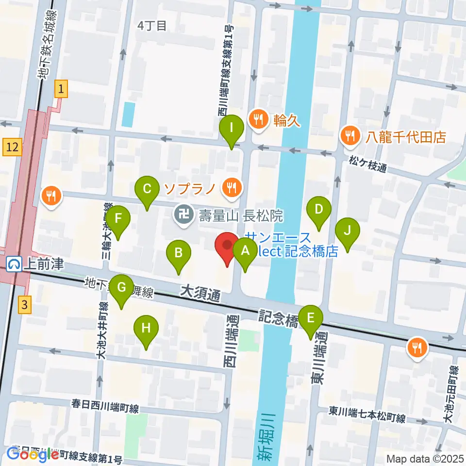 名古屋大須OYS周辺の駐車場・コインパーキング一覧地図