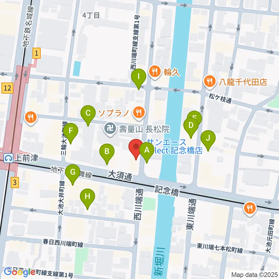 名古屋大須OYS周辺の駐車場・コインパーキング一覧地図